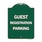 Signmission Designer Series Guest Registration Parking, Green & White Aluminum Sign, 18" x 24", GW-1824-23923 A-DES-GW-1824-23923 - alternate 1